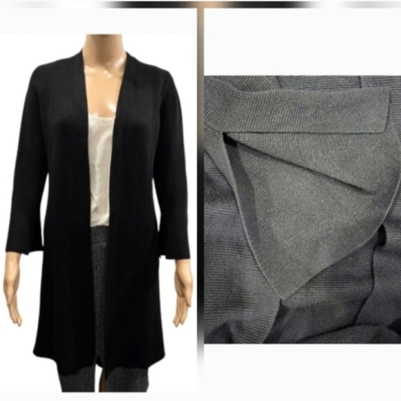 Eileen Fisher Silk Blend Long Open-Front Cardigan Size XS - Picture 7 of 9